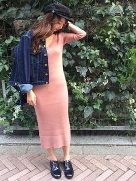 「LIMITLESS LUXURY」｜「アイテム（デニムジャケット）」を使った、yumiさん（レディース・158cm）の秋コーディネート