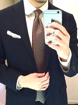 「アイテム（セットアップ、ブルー系）」を使った、きっどマンさん（メンズ・175cm）の春コーディネート