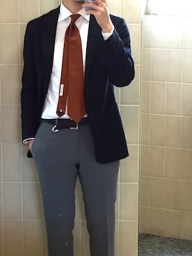 「アズーロ・エ・マローネ」｜「アイテム（腕時計）」を使った、きっどマンさん（メンズ・175cm）の秋コーディネート
