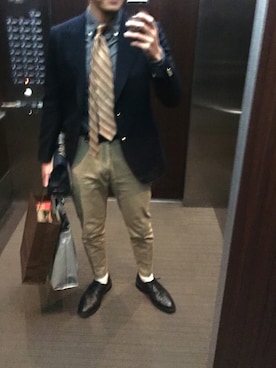 「District（ディストリクト）のアイテム（パンツ）」を使った、きっどマンさん（メンズ・175cm）の秋コーディネート