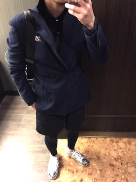 「トレーニング」｜「アイテム（ジャケット/アウター）」を使った、きっどマンさん（メンズ・175cm）の冬コーディネート