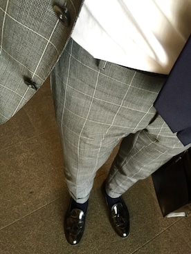 「BOGLIOLI（ボリオリ）のアイテム（セットアップ）」を使った、きっどマンさん（メンズ・175cm）の春コーディネート