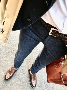 「BOGLIOLI（ボリオリ）のアイテム（セットアップ）」を使った、きっどマンさん（メンズ・175cm）の秋コーディネート