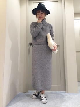 「abahouse」｜「アイテム（ワンピース/ドレス）」を使った、chiho0331さん（レディース・158cm）の冬コーディネート