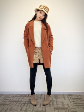 「Etam（エタム）のアイテム（ジャケット/アウター）」を使った、童小童さん（レディース・162cm）の冬コーディネート