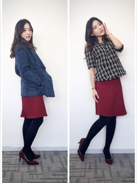 「Etam（エタム）のアイテム（ジャケット/アウター）」を使った、童小童さん（レディース・162cm）の冬コーディネート