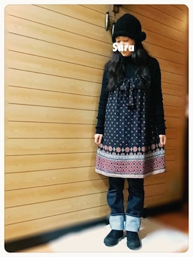 「アイテム（ニットキャップ/ビーニー）」を使った、saraさん（レディース・151cm・40代）の秋コーディネート