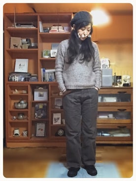 「K（陶芸）（ケイ）のアイテム」を使った、saraさん（レディース・151cm）の冬コーディネート