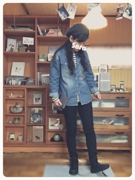 「K（陶芸）（ケイ）のアイテム」を使った、saraさん（レディース・151cm）の冬コーディネート