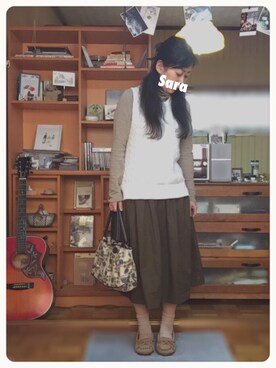 「すぎるコーデ」｜saraさん（レディース・151cm）の春コーディネート