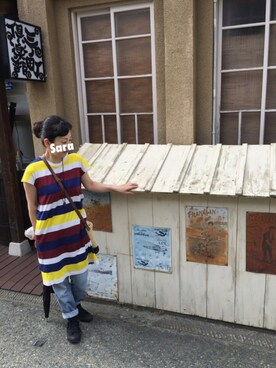 「コンバース ハイカット」｜「アイテム（チュニック）」を使った、saraさん（レディース・151cm）の夏コーディネート