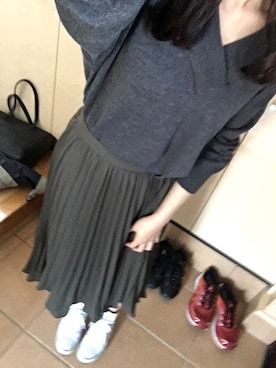 「POLO RALPH LAUREN（ポロ ラルフ ローレン）のジュニア ポロ ラルフローレン POLO CARSON HI（スニーカー）」を使った、hanaさん（レディース・160cm）の秋コーディネート