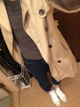 「Polo Ralph Lauren」｜「アイテム（トレンチコート）」を使った、hanaさん（レディース・160cm）の冬コーディネート