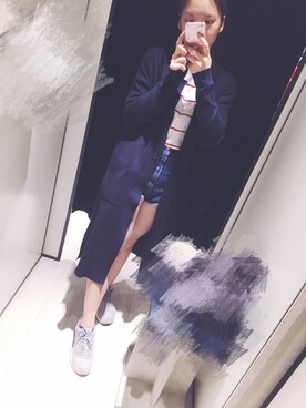「stradivarius（ストラディバリウス）のアイテム（ピーコート）」を使った、kkkongkongさん（レディース・158cm）の春コーディネート