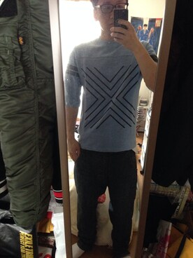 「7分袖Ｔシャツ」｜@24さん（メンズ・167cm）の春コーディネート