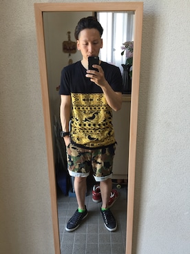 「黒Tシャツ」｜@24さん（メンズ・167cm）の春コーディネート