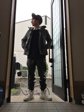 「ＢＢキャップ」｜「アイテム（ダッフルコート）」を使った、@24さん（メンズ・167cm）の秋コーディネート