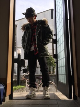 「ＢＢキャップ」｜「アイテム（その他アウター）」を使った、@24さん（メンズ・167cm）の秋コーディネート