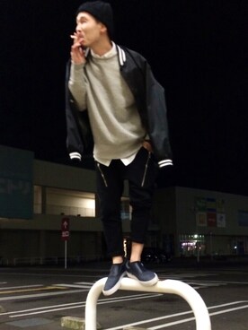 「PHENOMENON（フェノメノン）のアイテム（ナイロンジャケット）」を使った、yukihiro.jpさん（メンズ・172cm）の冬コーディネート