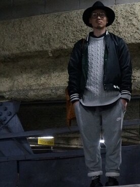 「PHENOMENON（フェノメノン）のアイテム（ナイロンジャケット）」を使った、yukihiro.jpさん（メンズ・172cm）の冬コーディネート