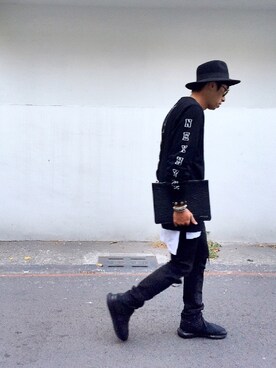 「Yohji Yamamoto（ヨウジヤマモト）のアイテム（その他シューズ）」を使った、C_DAさん（メンズ・171cm）の秋コーディネート