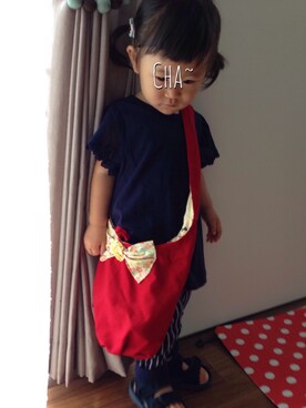 「MAJESTIC LEGON（マジェスティックレゴン）のアイテム」を使った、cha-kichiさん（キッズ・80cm）の夏コーディネート