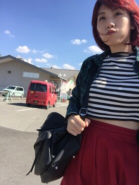 「one way（ワンウェイ）のアイテム（シャツワンピース）」を使った、lizさん（レディース・161cm）の秋コーディネート