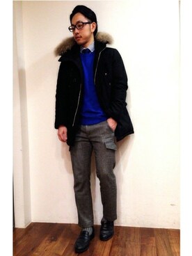 なんばシティメンズビギリミテッドさん（メンズ・170cm）の冬コーディネート