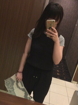 「GLOBAL WORK（グローバルワーク）のアイテム（オールインワン・サロペット）」を使った、aoiさん（レディース・156cm）の夏コーディネート