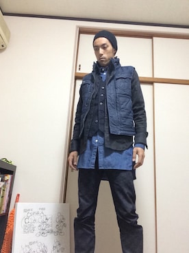 「G-STAR RAW（ジースターロゥ）のアイテム（その他）」を使った、Shinyaさん（メンズ・185cm）の秋コーディネート