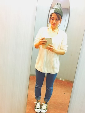 「お仕事スタイル」｜「アイテム（帽子）」を使った、haachanさん（レディース・149cm）の秋コーディネート