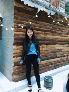 「salad（サラダ）のアイテム（ジャケット/アウター）」を使った、Claireさん（レディース・167cm）の冬コーディネート