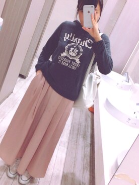 「スカンツGU」｜ありさ*さん（レディース・156cm）の秋コーディネート