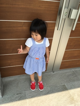 「Carter's（カーターズ）のアイテム（ワンピース/ドレス）」を使った、Chiho Etouさん（キッズ・90cm）の秋コーディネート