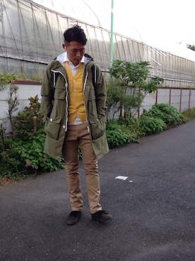「仕事着」｜「アイテム（マウンテンパーカー）」を使った、Yoshiaki Tokoroさん（メンズ・173cm）の秋コーディネート