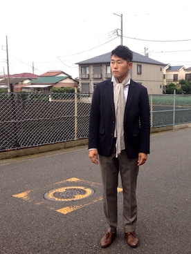 「theory（セオリー）のアイテム（テーラードジャケット）」を使った、Yoshiaki Tokoroさん（メンズ・173cm）の秋コーディネート