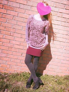 「skirt」｜「アイテム（ブーティ）」を使った、Laurenさん（レディース・155cm）の春コーディネート