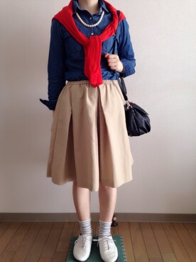 「cache cache（カシュ カシュ）のアイテム」を使った、ayさん（レディース・151cm）の春コーディネート