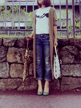 「メゾン キツネ(MAISON KITSUNE)」｜「アイテム（パンプス）」を使った、mami.t           さん（レディース・157cm）の秋コーディネート