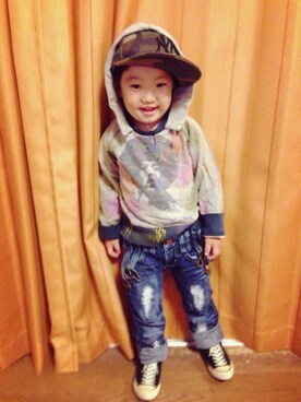 そふとくりん♥︎さん（キッズ・100cm）の秋コーディネート