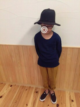 「ハグマグ」｜「アイテム（スウェット）」を使った、そふとくりん♥︎さん（キッズ・135cm）の秋コーディネート