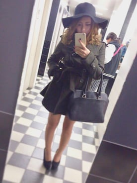 「モノトーンスタイル」｜「アイテム（ピーコート）」を使った、R I K A ❤︎さん（レディース・153cm）の冬コーディネート