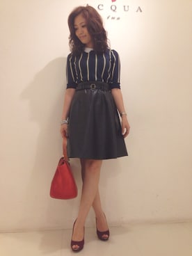 「Abercrombie&Fitch（アバークロンビーアンドフィッチ）のアイテム（アクセサリー）」を使った、安岡あゆみさん（レディース・153cm）の夏コーディネート