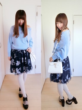 「PAUL&JOE（ポールアンドジョー）のアイテム（レッグウェア）」を使った、nananoさん（レディース・165cm）の冬コーディネート
