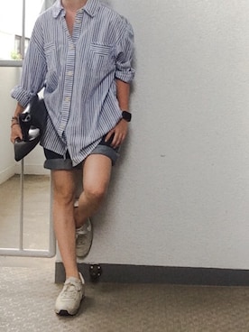 「アイテム（クラッチバッグ）」を使った、Mariさん（レディース・150cm）の夏コーディネート