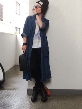 「アイテム（トレンチコート）」を使った、Mariさん（レディース・150cm）の秋コーディネート