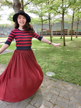 「美術館」｜Rebeccaさん（レディース・160cm）の春コーディネート