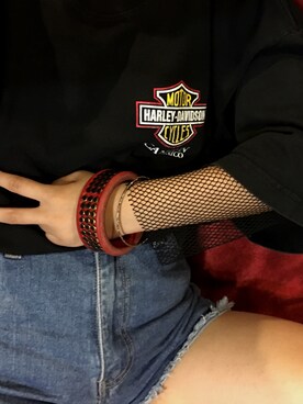 「GALLERIE（ギャレリー）のアイテム（Tシャツ/カットソー）」を使った、Ko×2さん（レディース・153cm）の夏コーディネート