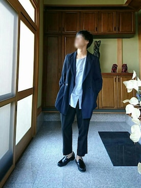 「Max Mara（マックスマーラ）のアイテム（ジャケット/アウター）」を使った、Yさん（メンズ・170cm）の秋コーディネート