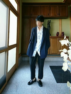 「Max Mara（マックスマーラ）のアイテム（ジャケット/アウター）」を使った、Yさん（メンズ・170cm）の秋コーディネート